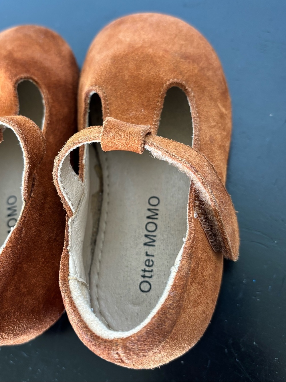 Otter Momo Cognac Suede Mary Jane T-Strap Shoes Size 6 Toddler - Picture 8 of 10